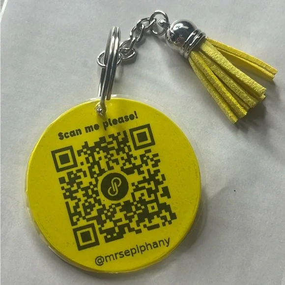 QR Code Keychain with Tassel Pick Your Color - Picture 4 of 17